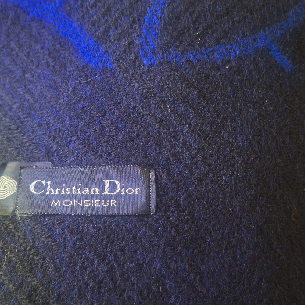 Dior Men's Scarf in Black and Blue